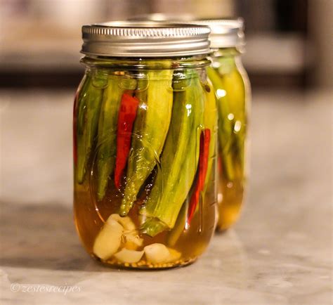 Sweet And Spicy Refrigerator Pickled Okra | Okra recipes, Pickled okra ...