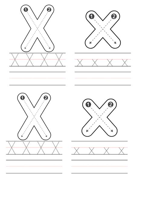 Free Preschool Letter X Worksheets Printable PDF