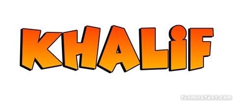 Khalif Logo | Free Name Design Tool from Flaming Text