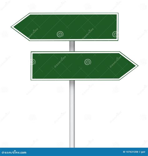 Pole road sign stock illustration. Illustration of decisions - 107631208