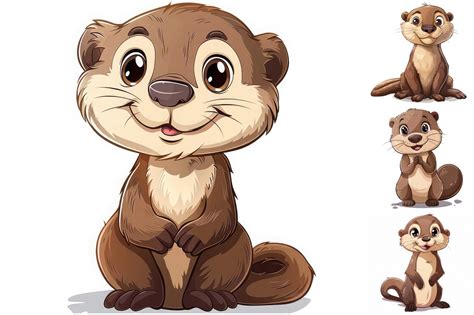 Cartoon Otter Graphic by Ai Graphic Design Bundle · Creative Fabrica