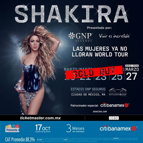 Ahora sí ponte ‘rabiosa’ para ver a Shakira: Anuncian quinta fecha en