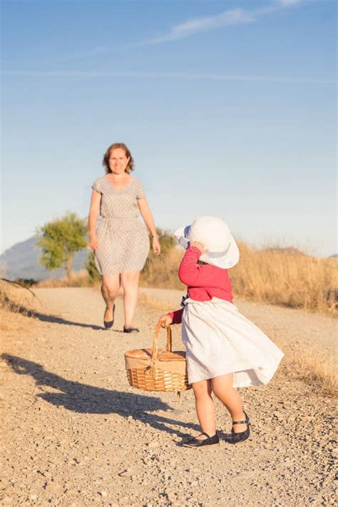 Portrait of Mother and Daughter in the Country Stock Photo - Image of ...