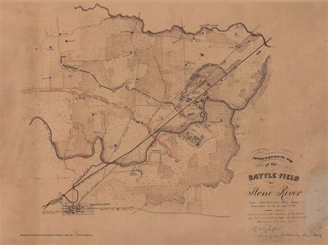 Murfreesboro 1865 Michner - Old Map - Tennessee Cities - OLD MAPS