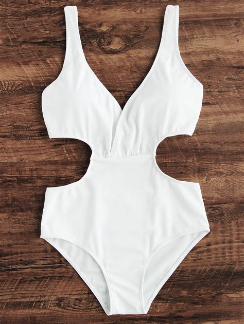 one piece cut out swim