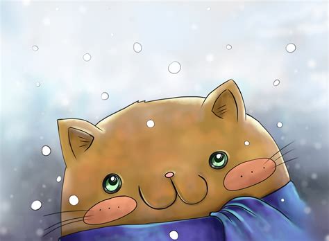 Download Cat, Cartoon Cat, Snow. Royalty-Free Stock Illustration Image ...