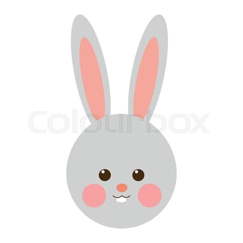 Flat design rabbit cartoon icon vector ... | Stock vector | Colourbox