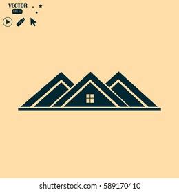 Roof Icon Stock Vector (Royalty Free) 589170410 | Shutterstock