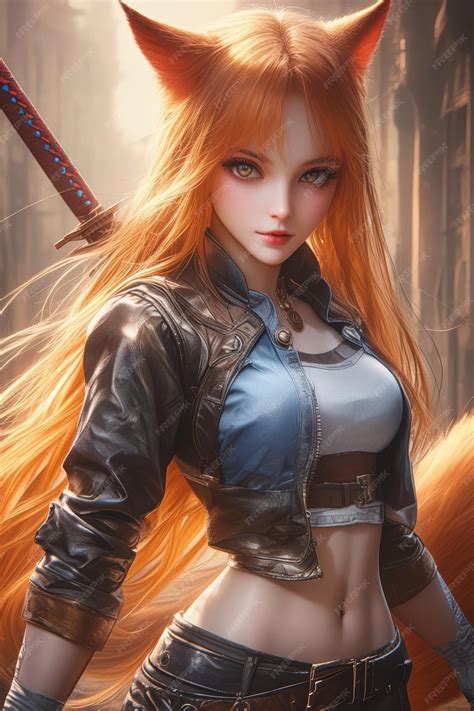 Premium Photo | Anime female warrior character