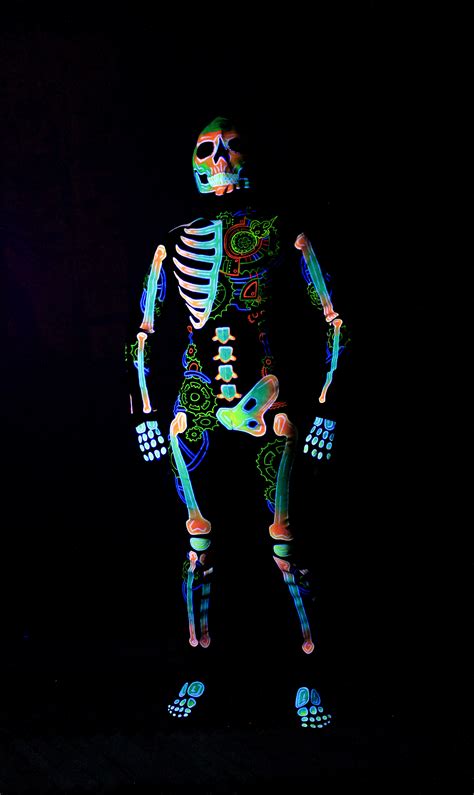glowing skeleton costume