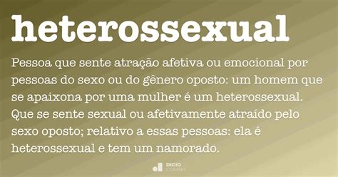 Heterossexual - Dicio, Dicionário Online de Português