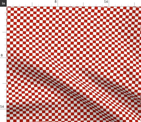 Red and White checkerboard. Fabric | Spoonflower