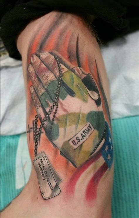 Soldier Praying Tattoo