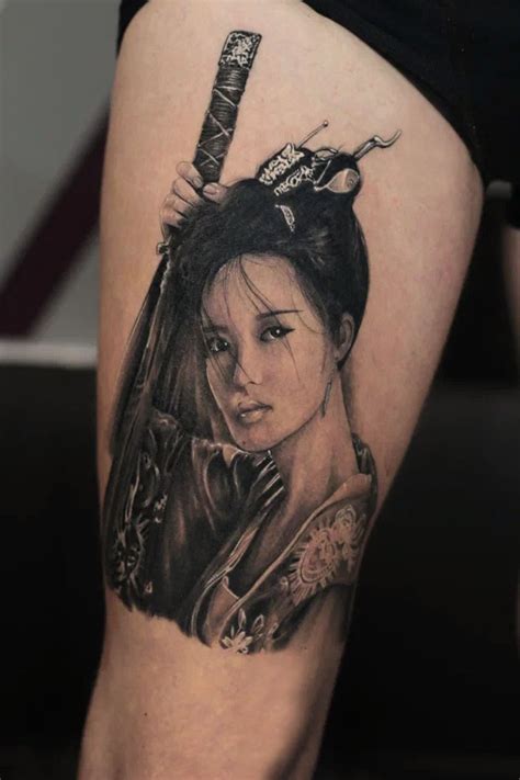 Тату портрет гейши - фото салона Tattoo Times, узнай цену на сайте.