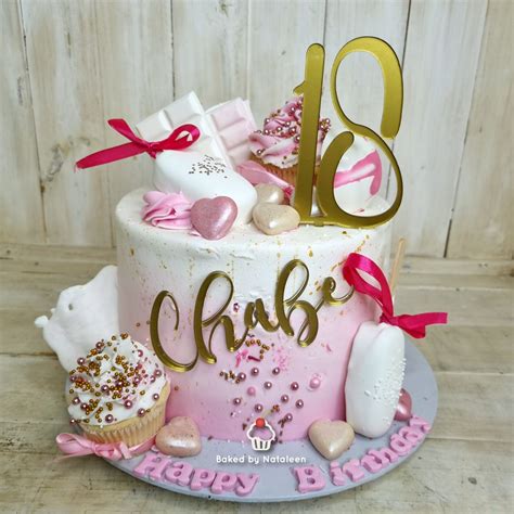 18th birthday pink buttercream cake | Baked by Nataleen