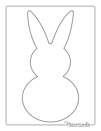 bunny shape template printable