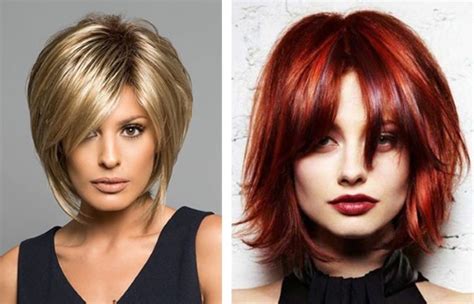 Cortes de pelo con flequillo lateral para cabello medio y volumen en la ...