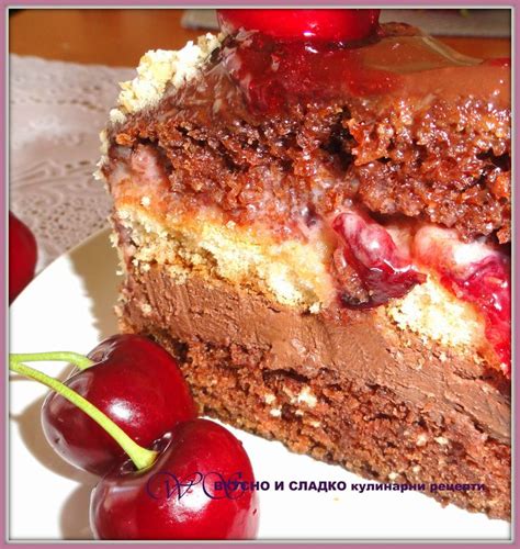 ШОКОЛАДОВА ТОРТА С ШОКОЛАДОВ МУС,БИШКОТИ И ЧЕРЕШИ | Tartas