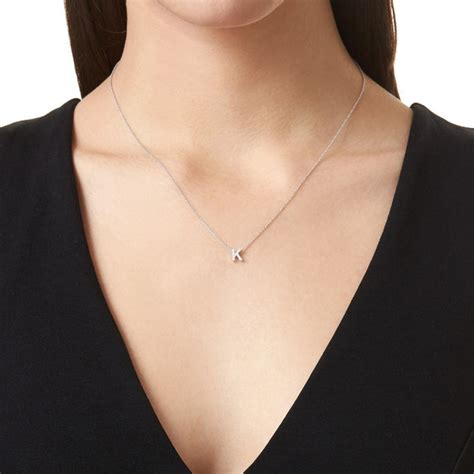 kikichic nyc initial letter  necklace sterling silver   gold
