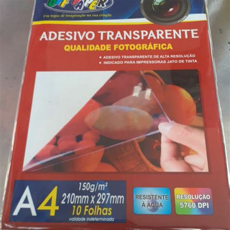 Papel Foto Adesivo Transparente - PAPEL A4 ADESIVO TRANSPARENTE FOTOGRÁFICA | Shopee Brasil