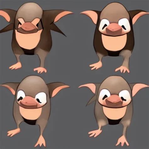 character design of cute niffler, cartoon style, like | Stable Diffusion