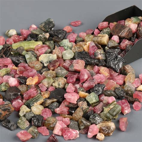 tourmaline multi color raw gemstones lot natural  ct etsy