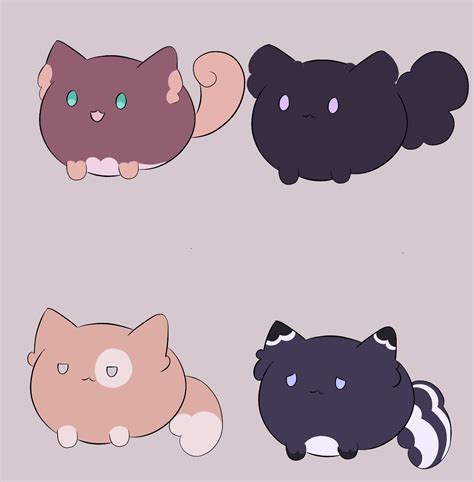 4 cats adopts on Toyhouse