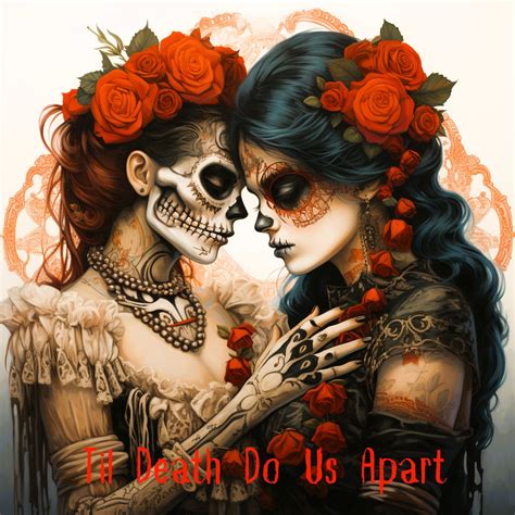 Printable Halloween, Dia De Los Muertos, Lesbian Romance, Til Death Do