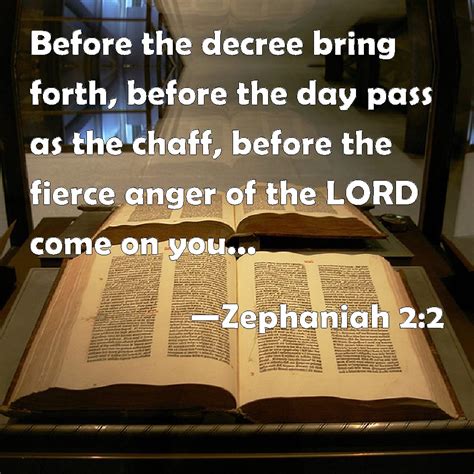 Zephaniah 2:2 Before the decree bring forth, before the day pass as the ...