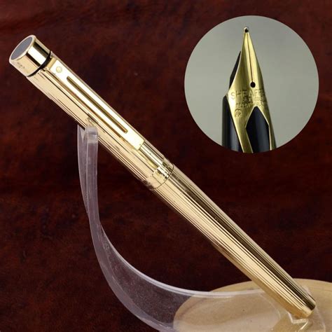 buy  sheaffer targa  fountain   karat gold plated nib