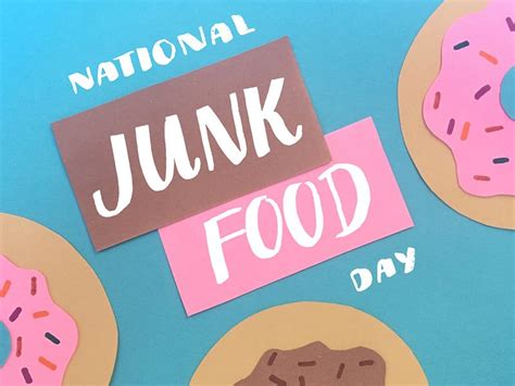 National Junk Food Day | Junk food, Food, Paper crafts