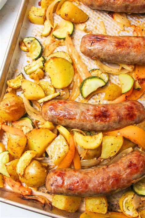 Bratwurst Sheet Pan Dinner - BeeyondCereal