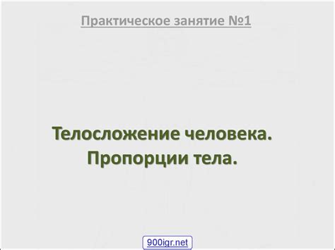 Телосложение человека. Пропорции тела - презентация онлайн