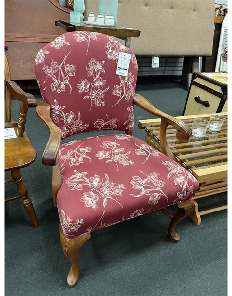 Red Floral Arm Chair - Heirloom Home
