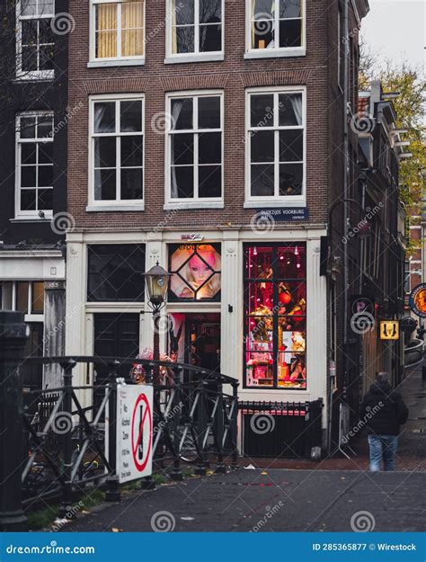 An Erotic Store in the De Wallen Red Light District of Amsterdam