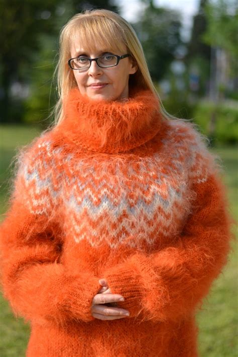 Icelandic sweater in orange | Anziehsachen, Stricken, Pullover