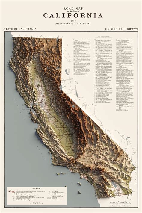 California Relief Map Making From A Project