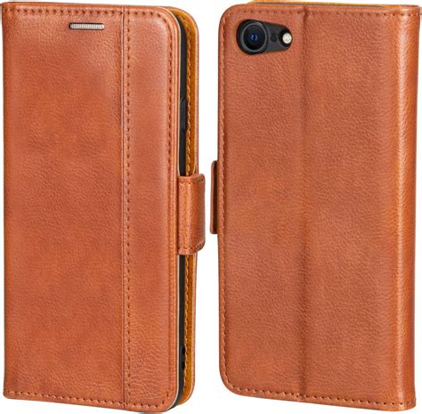 SUANPOT [RFID Schutz für iPhone SE 2022/7/8/SE 2020 4,7-Zoll Hülle PU