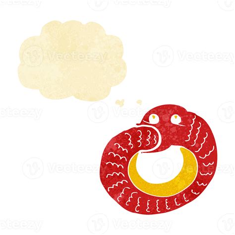 cartoon snake eating own tail with thought bubble 44986509 PNG