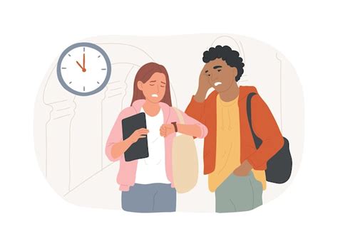 premium vector  late isolated cartoon vector illustrations group