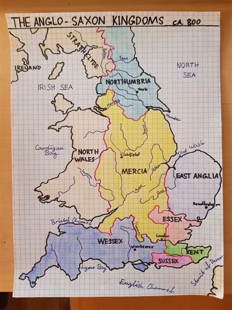 And Wessex Of Map Kingdom Northombria