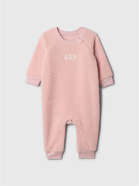Buy Gap Pink Logo Sherpa One-Piece (Newborn-24mths) from the Next UK
