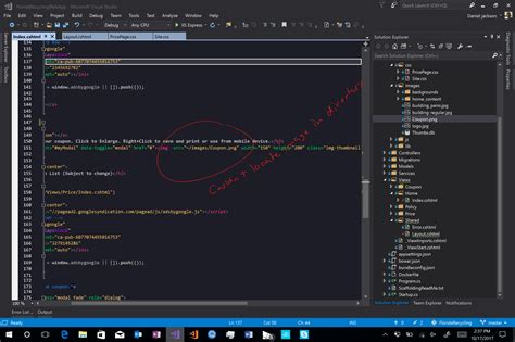 html visual studio  find src path  hovering  link