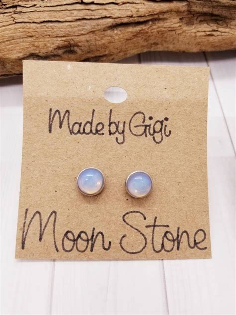 Stud Earrings / Gemstone Stud Earrings / Surgical Steel / Gift | Etsy