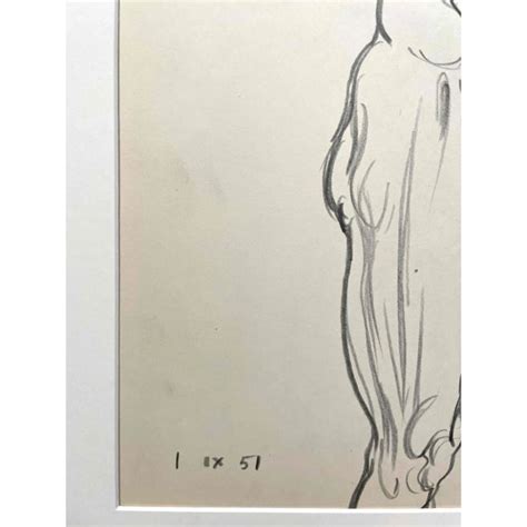 Vintage Male Erotica, 1951 Pencil on Paper Figure Study by Artist ...
