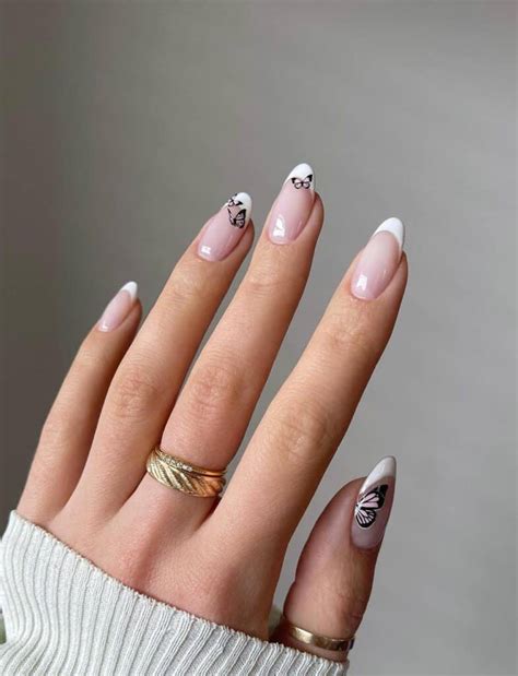 23+ Fresh Butterfly Nail Designs You'll Adore - classy & minimal