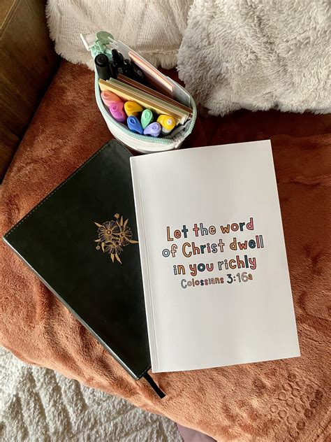 (Colossians 3:16a) Bible study journal - scripted by soulshine
