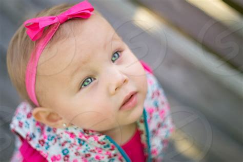 Cute Baby Girl With Green Eyes