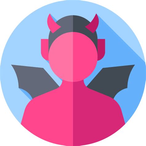 Demon Flat Circular Flat icon