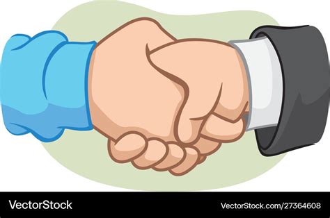 Two hands shaking hands with handshake Royalty Free Vector